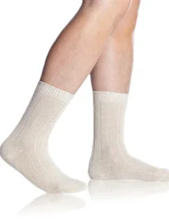 Zimní bambusové ponožky BAMBUS CASUAL SOCKS - BELLINDA - béžová