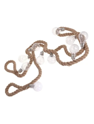 30 LED SVĚTELNÁ HADICE 280 CM TEPLÁ BÍLÁ JUTA