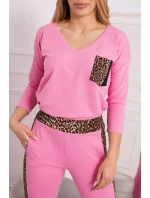 Leopardí sada světle růžová Leopardí sada světle růžová