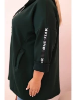 Dámská mikina s ozdobnými rukávy černá masełkowa