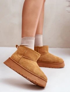 Nízké dámské sněhule na platformě s teplou podšívkou Camel Saldren