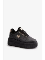 Tenisky Sportovní Dámské Boty Zateplené Na Masivní Podešvi Černé Ardiela Tenisky Sportovní Dámské Boty Zateplené Na Masivní Podešvi Černé Ardiela