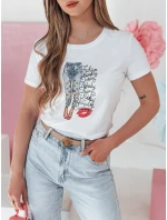 Dámské tričko s potiskem TRENDAY bílé FashionStreet RY2825