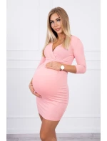 Přiléhavé šaty s výřezem pod poprsím lososem Přiléhavé šaty s výřezem pod poprsím lososem