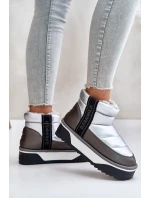 Nízké Sněhové Boty Na Tlusté Podešvi D.Franklin DFSH371010 Stříbrné