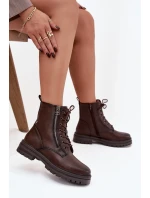 Dámské Workery Zateplené Čokoládové Ivonelle