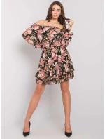 Šaty DHJ SK 15015 2.73P černá a růžová Šaty DHJ SK 15015 2.73P černá a růžová