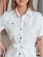 LOVE ME MIDI midi košilové šaty bílé FashionStreet EY2595