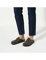 Dámské kožené žabky vestavěné hnědé Vinceza 101332