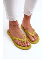 Ploché pružné dámské žabky ZAXY JJ285253 Limetkové