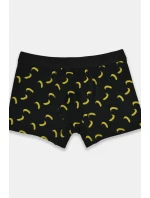Pánské boxerky PREMIUM BB006-04 Černá se žlutou - Noviti