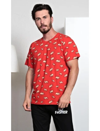 Pánské pyžamo dlouhé Býk