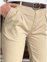 Dámské kalhoty chinos s páskem MODELA tmavě béžové FashionStreet UY2571 Dámské kalhoty chinos s páskem MODELA tmavě béžové FashionStreet UY2571