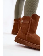 Dámské vysoké boty do sněhu Big Star KK274616 hnědé