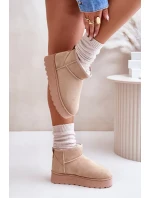 Sněhule Dámské Na Platformě Zateplené Kožíškem Béžové Xamella Sněhule Dámské Na Platformě Zateplené Kožíškem Béžové Xamella