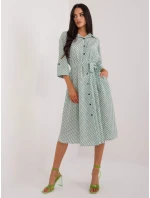 Dámské šaty LK SK 509673.13 bílo-zelené - FPrice Dámské šaty LK SK 509673.13 bílo-zelené - FPrice