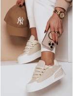 Dámské sportovní tenisky na platformě KICKON beige FashionStreet ZY0648 Dámské sportovní tenisky na platformě KICKON beige FashionStreet ZY0648