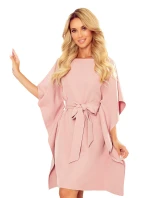 SOFIA - Dámské motýlkové šaty ve špinavě růžové barvě 287-11
