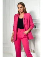 Elegantní souprava saka s kalhotami fuchsiová