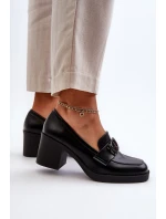 Dámské lodičky na podpatku s ozdobou černé Nedarea Dámské lodičky na podpatku s ozdobou černé Nedarea