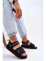 Dámské sandály na suchý zip Big Star LL274784 Černe