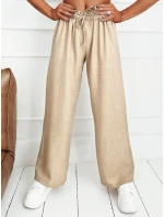 Dámské široké kalhoty MADDIE tmavě béžové FashionStreet UY1833 Dámské široké kalhoty MADDIE tmavě béžové FashionStreet UY1833