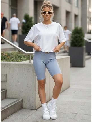 Dámské sportovní cyklistické kraťasy, modré, FashionStreet SY0560 Dámské sportovní cyklistické kraťasy, modré, FashionStreet SY0560