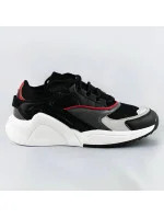 Černé šněrovací sneakersy s barevnými vsadkami (6346) Černé šněrovací sneakersy s barevnými vsadkami (6346)