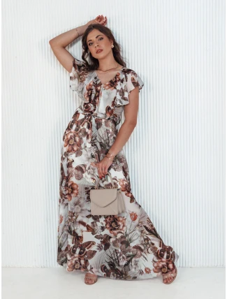 MARISOL maxi šaty světle šedé FashionStreet EY2500 MARISOL maxi šaty světle šedé FashionStreet EY2500