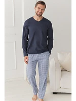 3668 Pánské dlouhé pyžamo DORIAN M–2XL 3668 Pánské dlouhé pyžamo DORIAN M–2XL