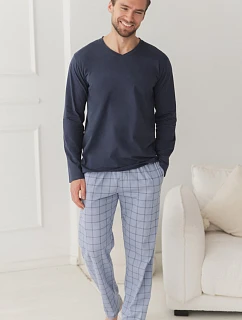 3668 Pánské dlouhé pyžamo DORIAN M–2XL