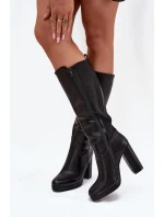 Kozačky na podpatku  model 216794 Step in style