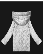 Lekka kurtka damska pikowana z kapturem Goodlookin jasny beż (B8588-9)