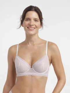 Dámská krajková podprsenka s kosticí DIM ROMANCE UNDERWIRE FULL CUP BRA - DIM - růžová
