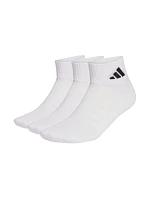 Adidas Cushioned Sportswear Kotníkové ponožky 3P bílé JZ0523