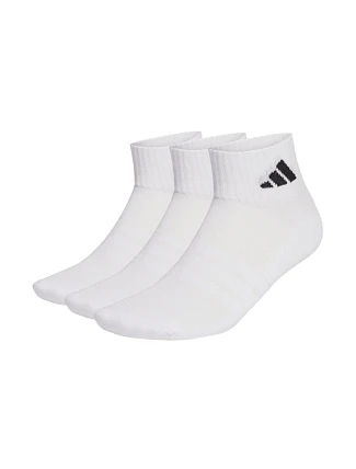 Adidas Cushioned Sportswear Kotníkové ponožky 3P bílé JZ0523