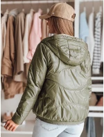 Dámská přechodná prošívaná bunda s kapucí NIVESSO zelená FashionStreet TY4857