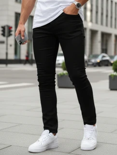 Pánské džíny slim fit černé FashionStreet UX4482