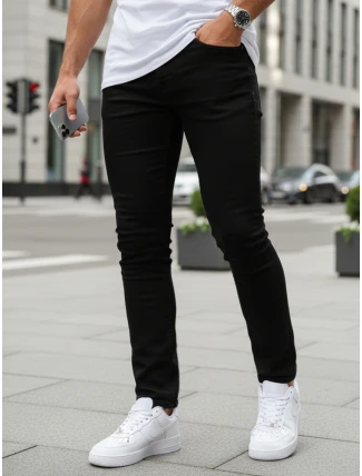 Pánské džíny slim fit černé FashionStreet UX4482