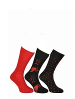 Vzorované pánské ponožky Steven art.136 Srdíčka