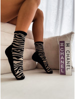 Dámské polofroté ponožky Milena 071 Zebra 35-41