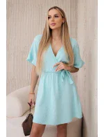 Mušelínové šaty s pasem mincovna