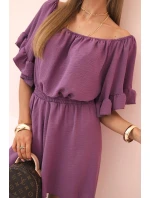 Dámský bavlněný overal bez rukávů s vázáním v pase ecru