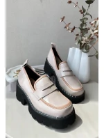 Dámské kožené mokasíny D&A MR870-32 béžové Dámské kožené mokasíny D&A MR870-32 béžové