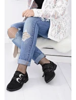 Dámské Polobotky Se Sponami Lu Boo Černé Dámské Polobotky Se Sponami Lu Boo Černé