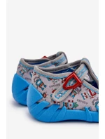 Pohodlné Dětské Domácí Obuv BEFADO 110N483 Modro-šedé Pohodlné Dětské Domácí Obuv BEFADO 110N483 Modro-šedé