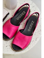 Kožené Pantofle Fuchsie Zazoo 40327