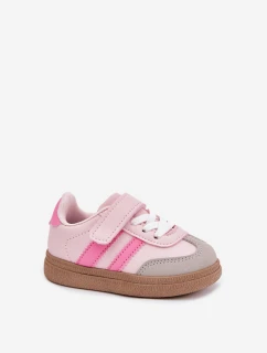 Sportovní Boty Sneakers Dětské Na Suchý Zip Růžové Adelina