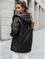 Dámská přechodná prošívaná bunda oversize PUFFILOF černá FashionStreet TY4855