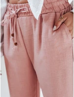 Dámské látkové kalhoty LINESSA růžové FashionStreet UY2645